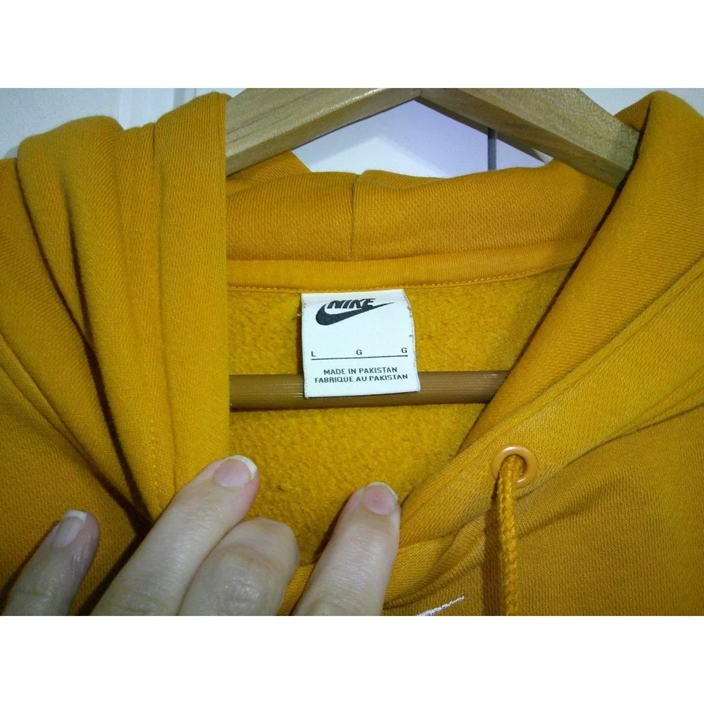 Nike Hoodie Women Large Gold Embroidered Center Swoosh Pullover DJ7668-738